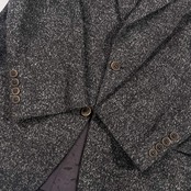 90s YVES SAINT LAURENT イヴサンローラン カシミヤ混 2B ツイード テーラードジャケット 48/ダークグレー メンズ ビンテージ