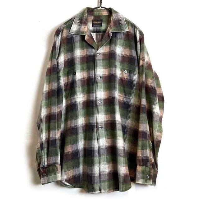 [Sears] Vintage Flannel Plaid Shirt [1970s-]