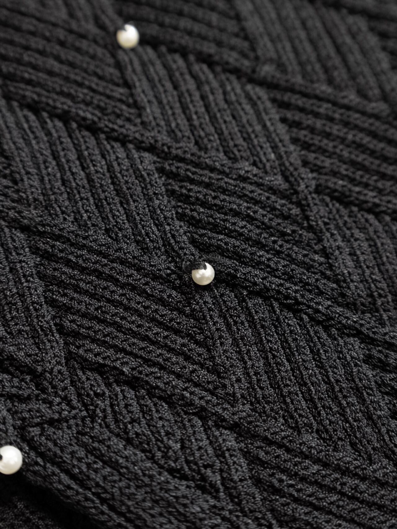 Fake as flowers faf 24aw パールカーディガン black