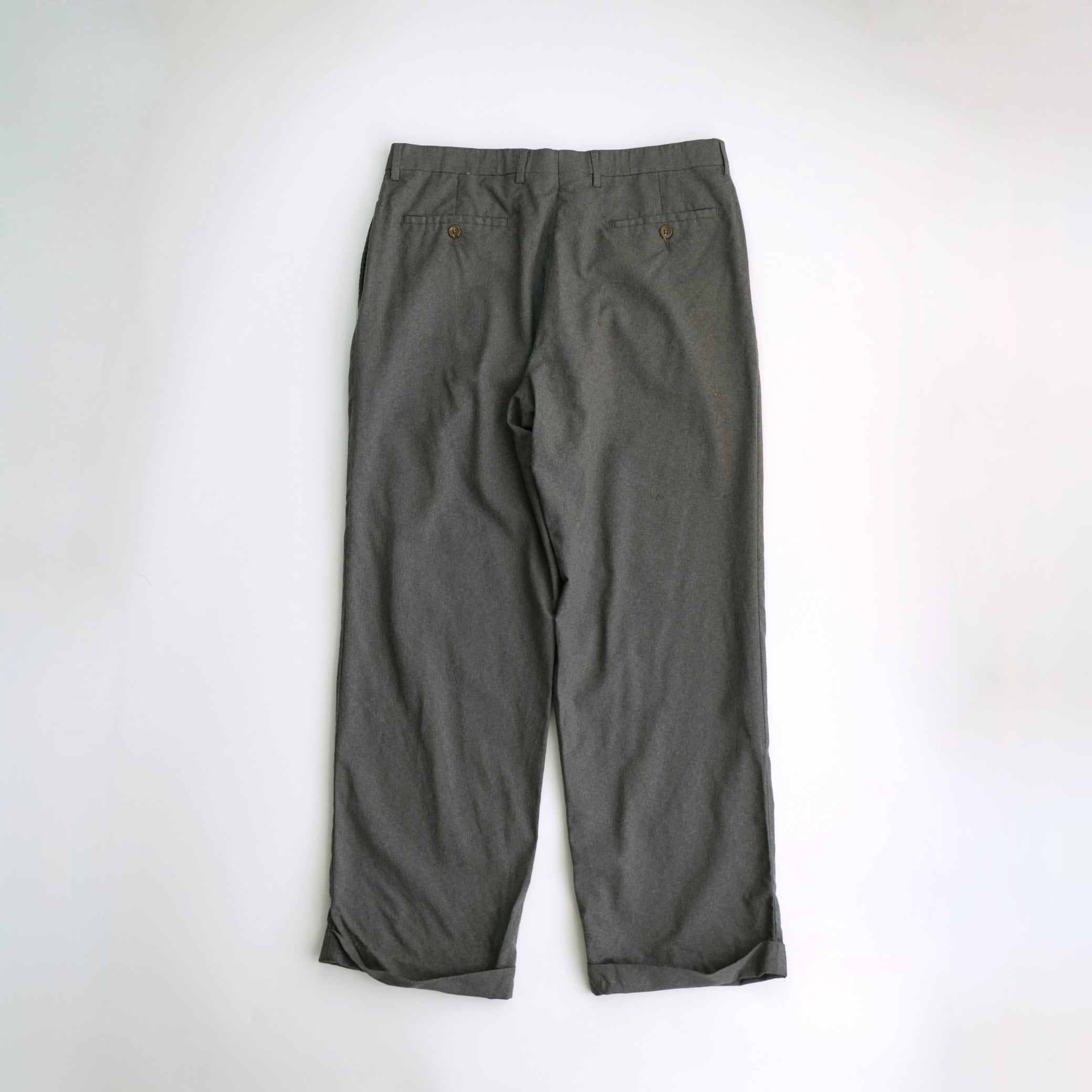 パンツ Ralph Lauren 90s wool two tuck slacks LAUREN RALPH LAUREN】90's Two tuck Slacks Gray 34×30 | RE:FOUND
