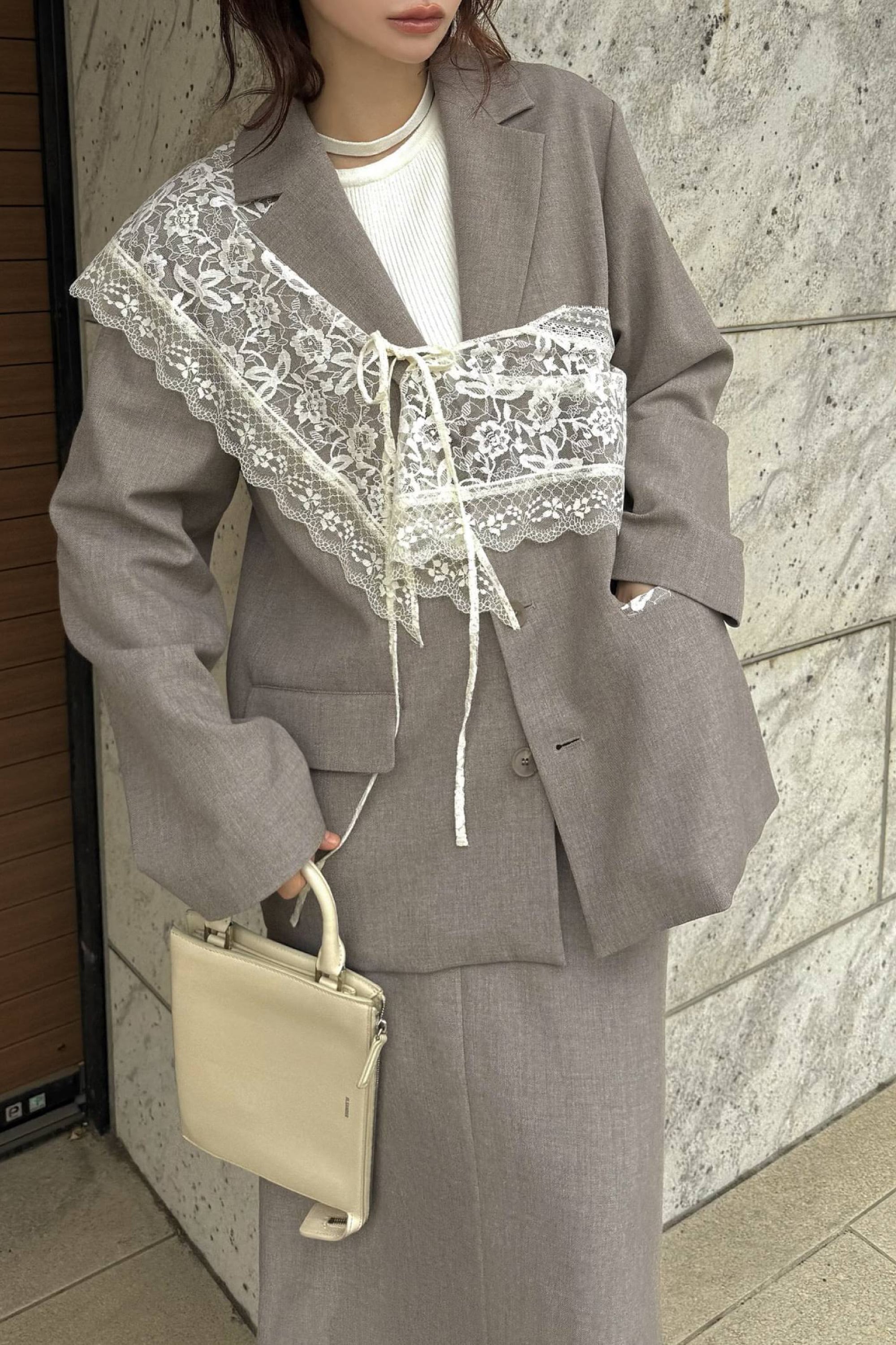 Spick & Span - 【定価11万以上】未着用 レースショールジャケット WILLFULLY Arrangement Lace Shawl Oversize JK アレンジメントレース