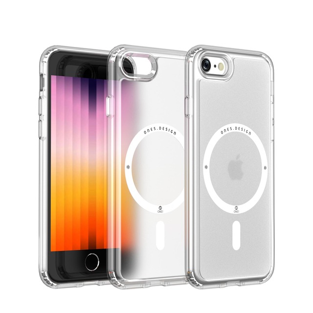 【米軍MIL規格・Magsafe対応】ONES iPhone Se3 / Se2 / Se / 8 / 7 用 ハードケース 艶消し·透明 耐衝撃 マット 半透明 エアバッグ構造 高靭性PC背面パネル 衝撃吸収シリコンバンパー レンズ・画面保護 指紋防止 黄変防止 滑り止め 超軽量 Qiワイヤレス充電対応 マグネット カバー