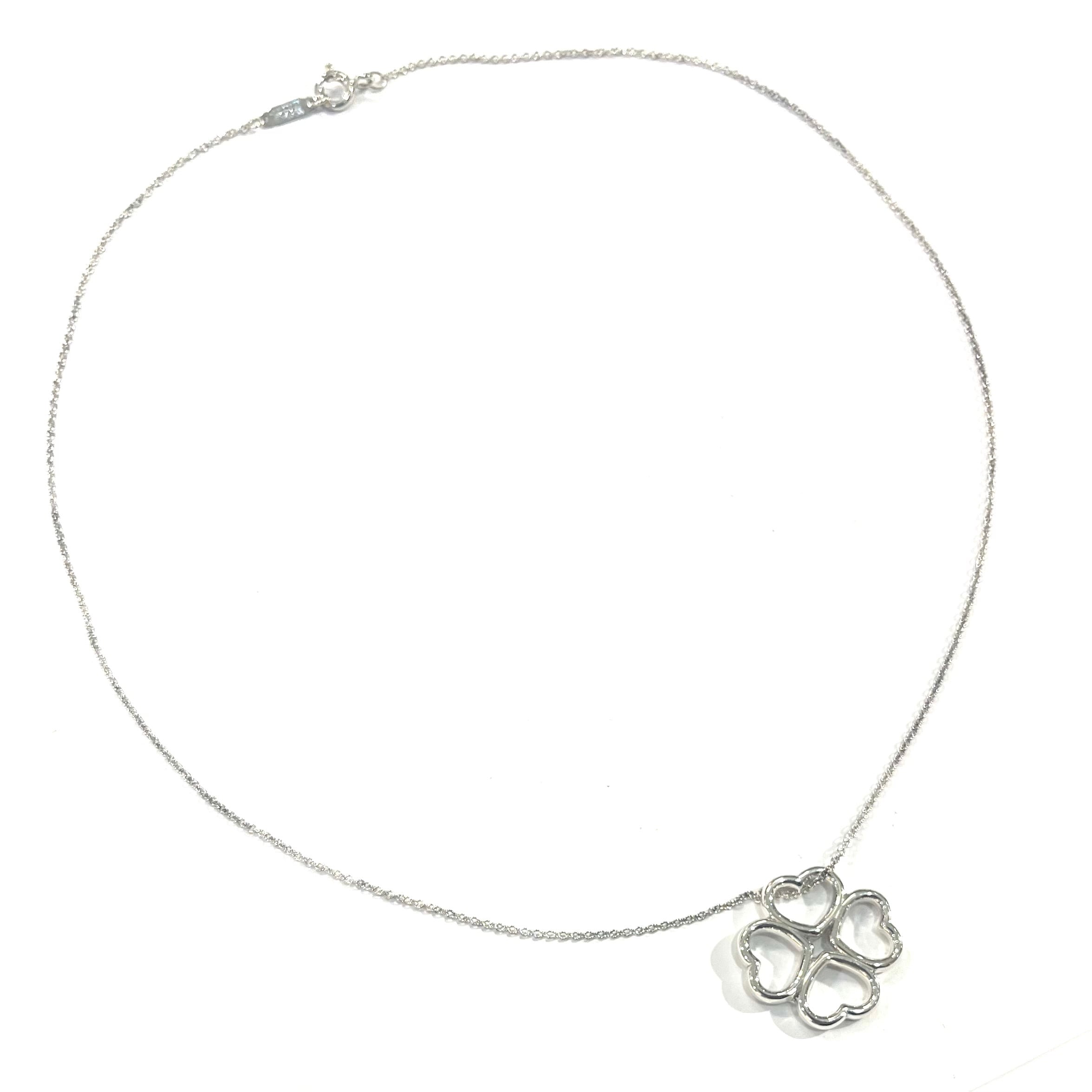 TIFFANY & Co.】ティファニー オープンハート クローバー ネックレス