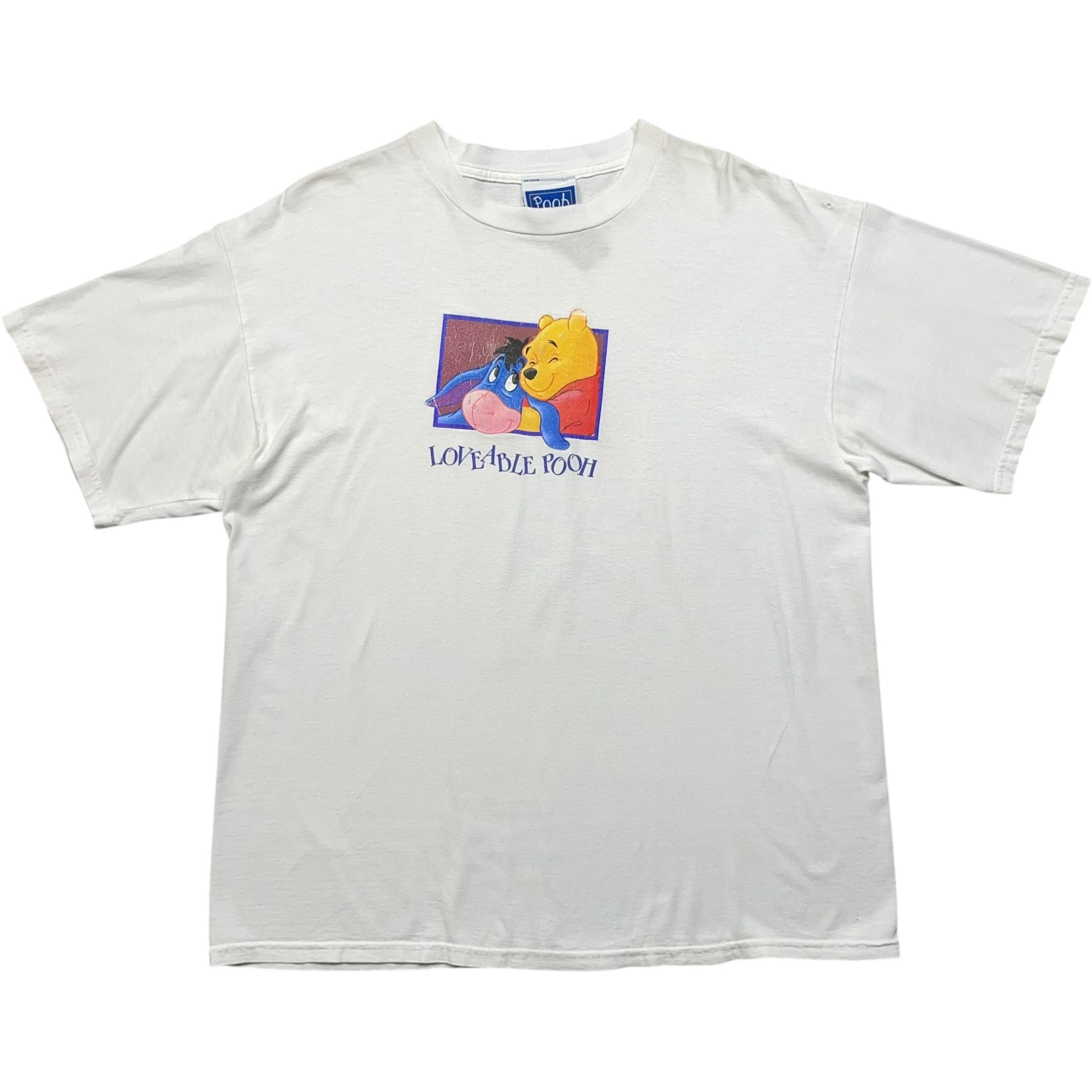 《XL》 Disney ディズニー Tシャツ プーさん フロントプリント ホワイト no.7360