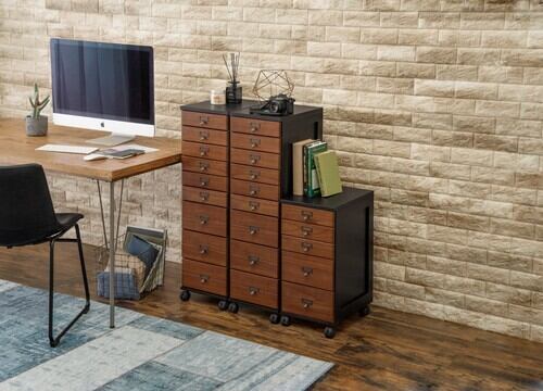 天然木キャスター付きチェスト 9段 | livinghappy|レディース