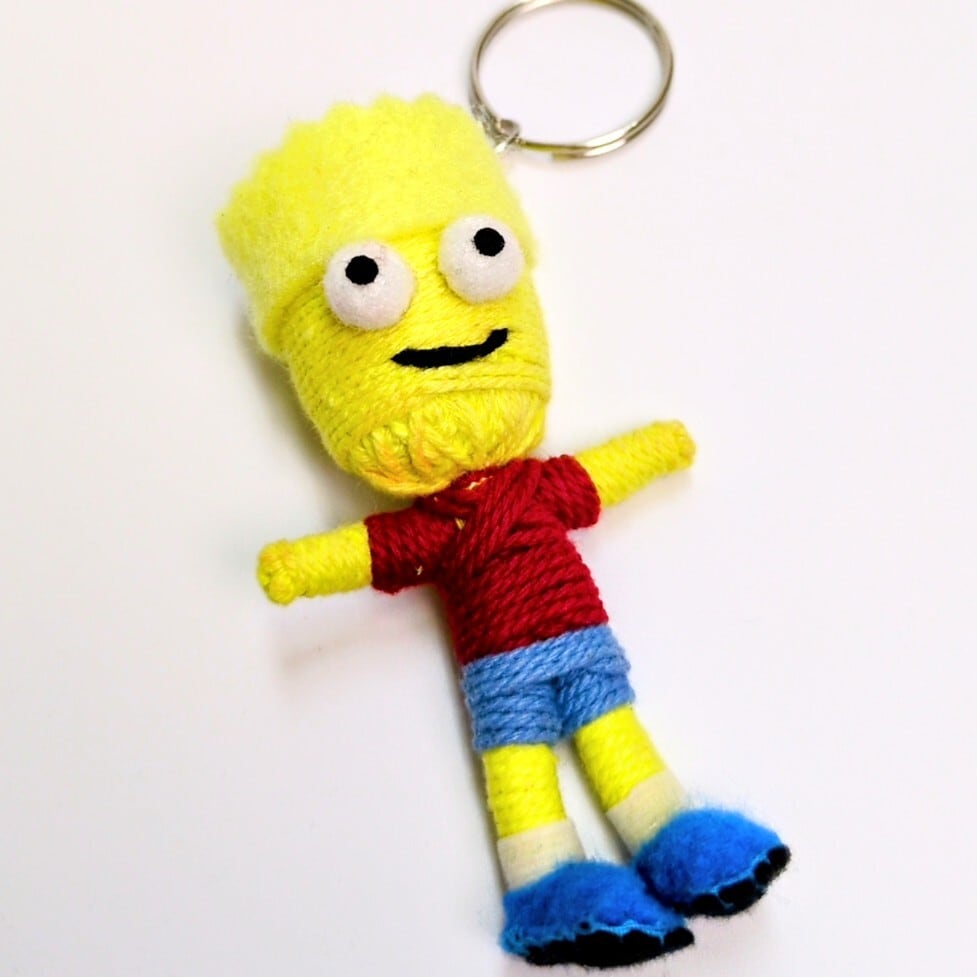 ♧【 The Simpsons ( ザ・シンプソンズ ) / バートシンプソン 】 Voodoo doll KeyHolder / ブードゥー人形 / 身代わり人形 /お守り人形  〚アメリカン雑貨 アメトイ〛
