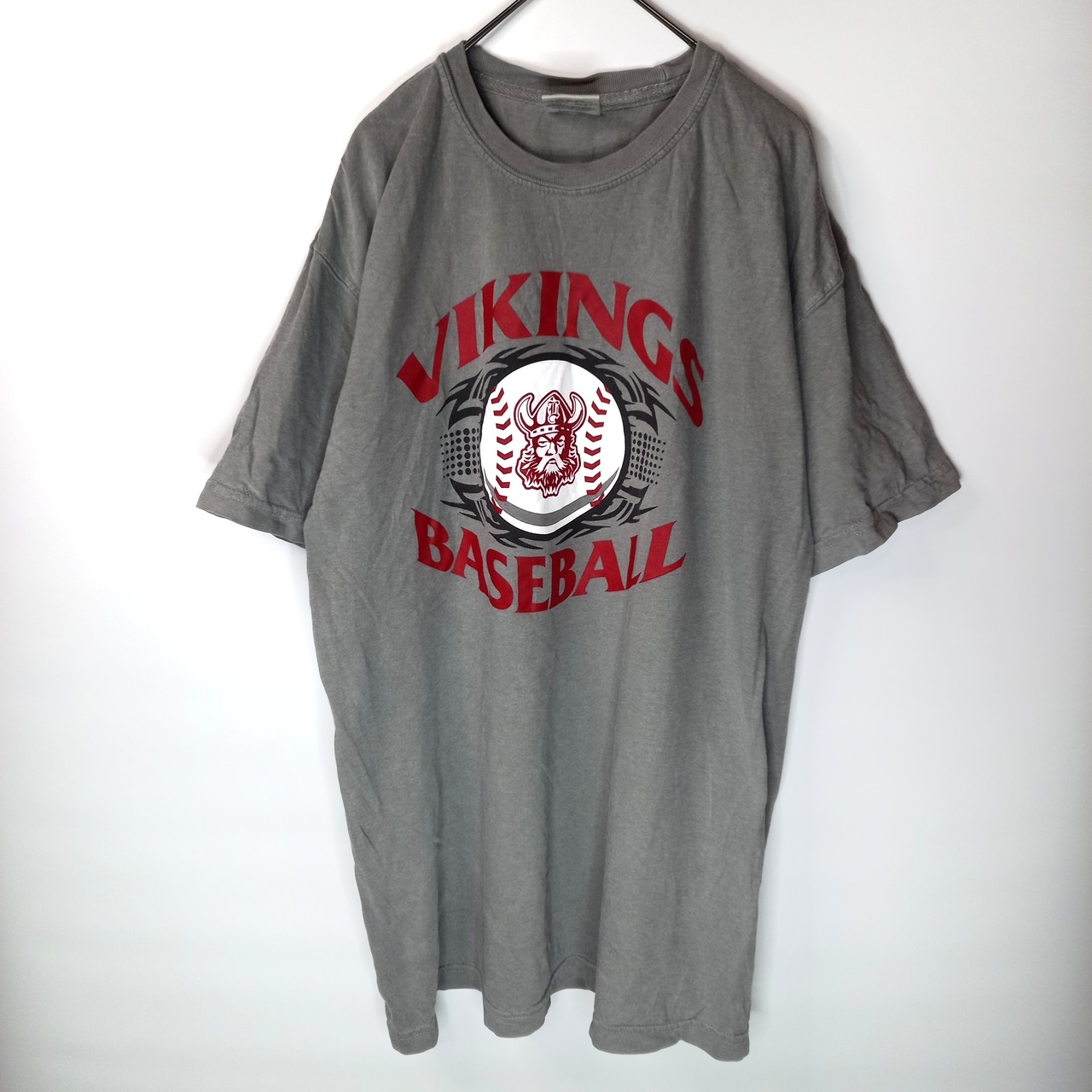 COMFORT COLORS　クルーネック　プリントT　スポーツ　グレー　M