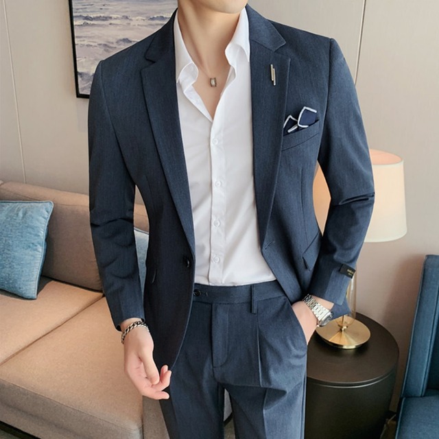 スリム　カジュアルスーツ　ツーピース　４カラー　A1729