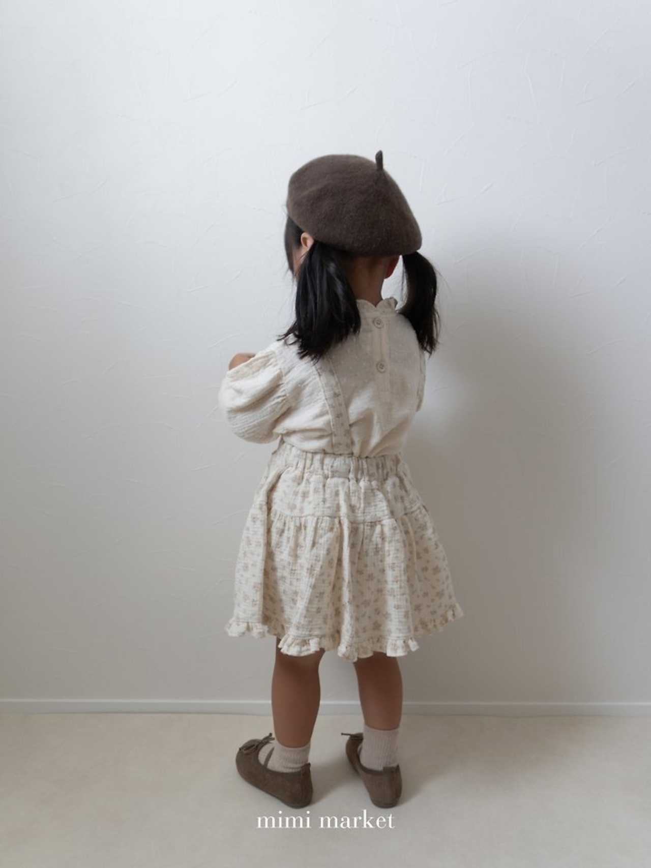 韓国子供服 / mimimarket / 26Autumn / ネックフリルブラウス / 秋服 *S~L *