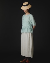 【suie】Fine ramie obi blouse/エアリーラミー帯トップス