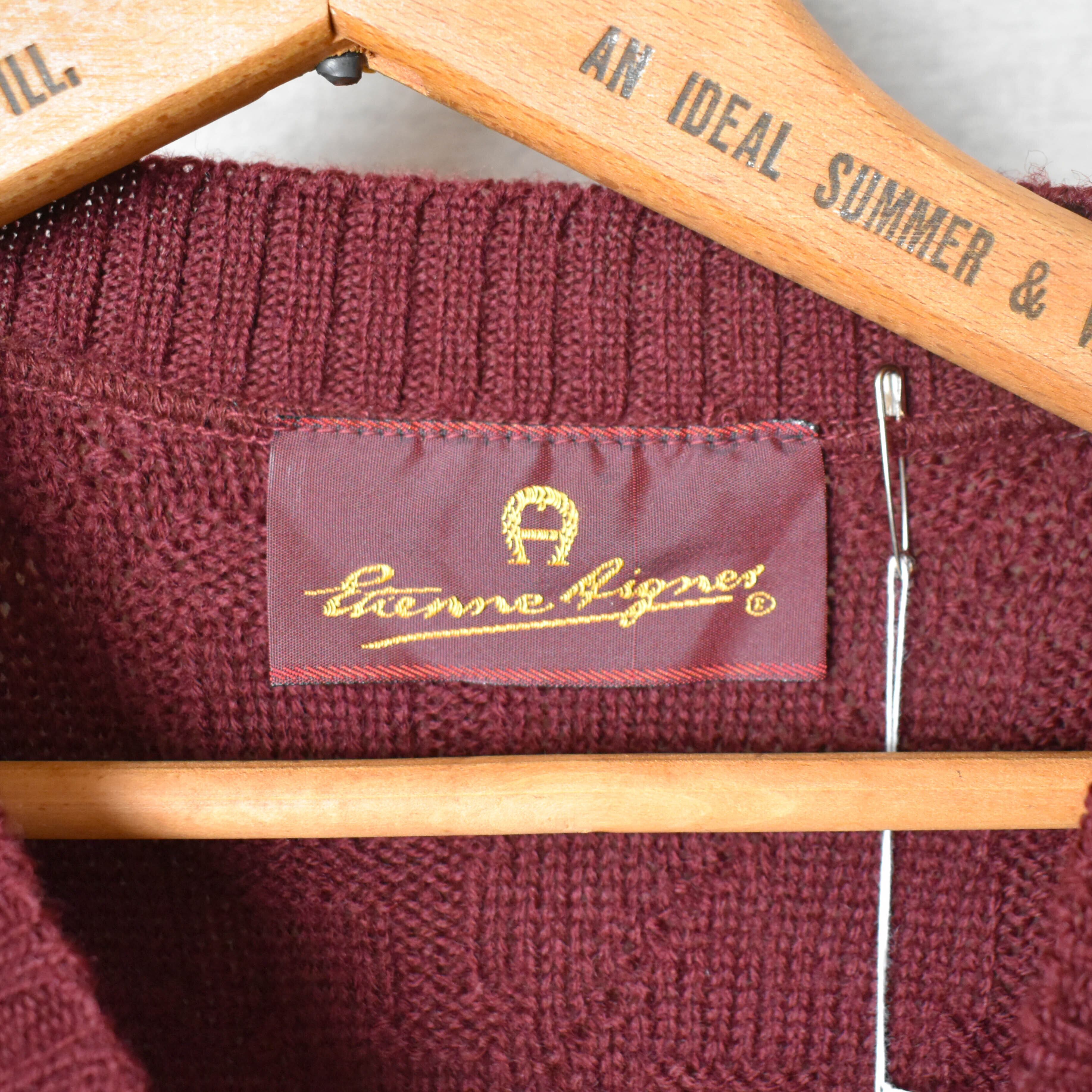 [USED] made in USA - Etienne Aigner "A" logo knit