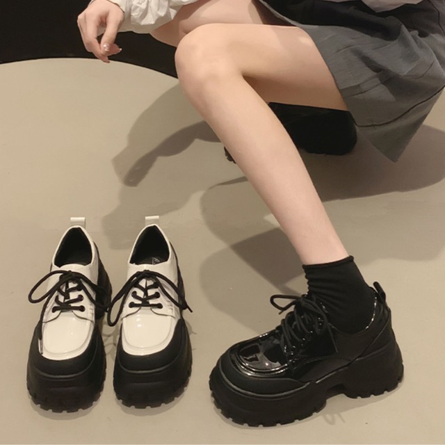 lace-up loafer shoes　レースアップローファーシューズ　J1432