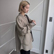 zipデザインオーバーSH/ベージュ