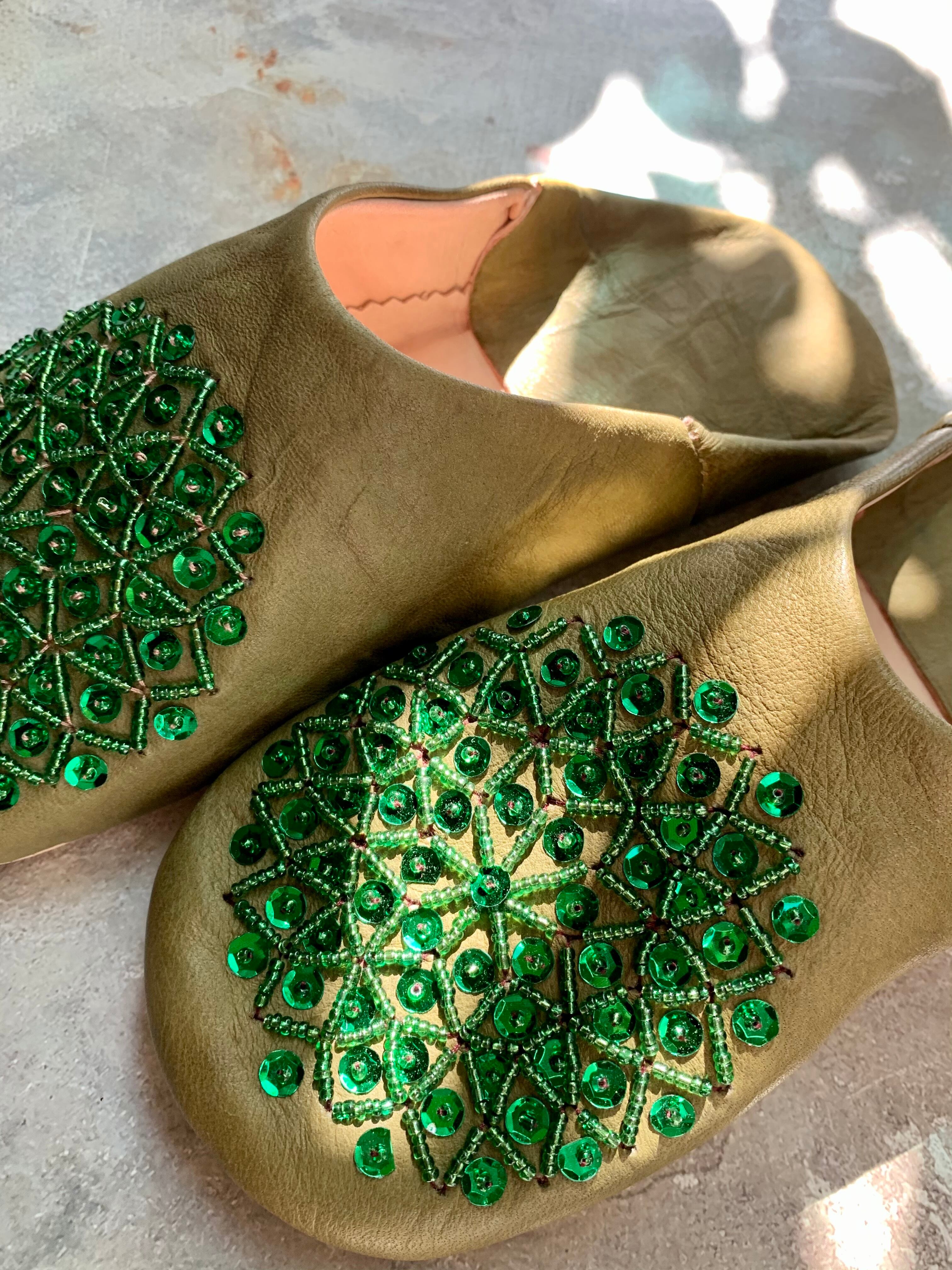 モロッコキラキラバブーシュ