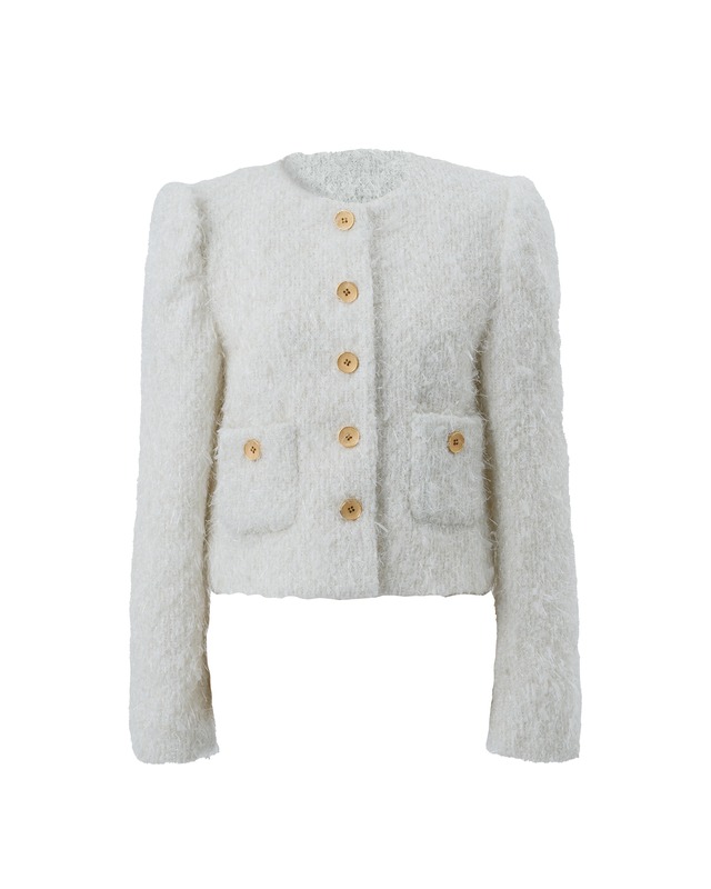 シャギーツイードジャケット Willy　ホワイト