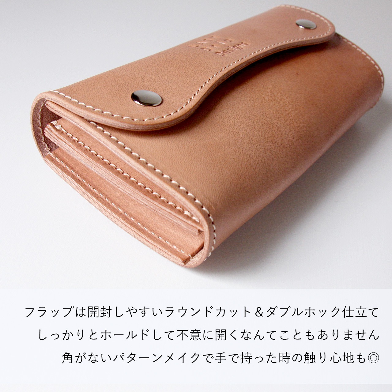 未使用品 Redmoon(レッドムーン)ロングウォレット 革財布 ハンドメイド 