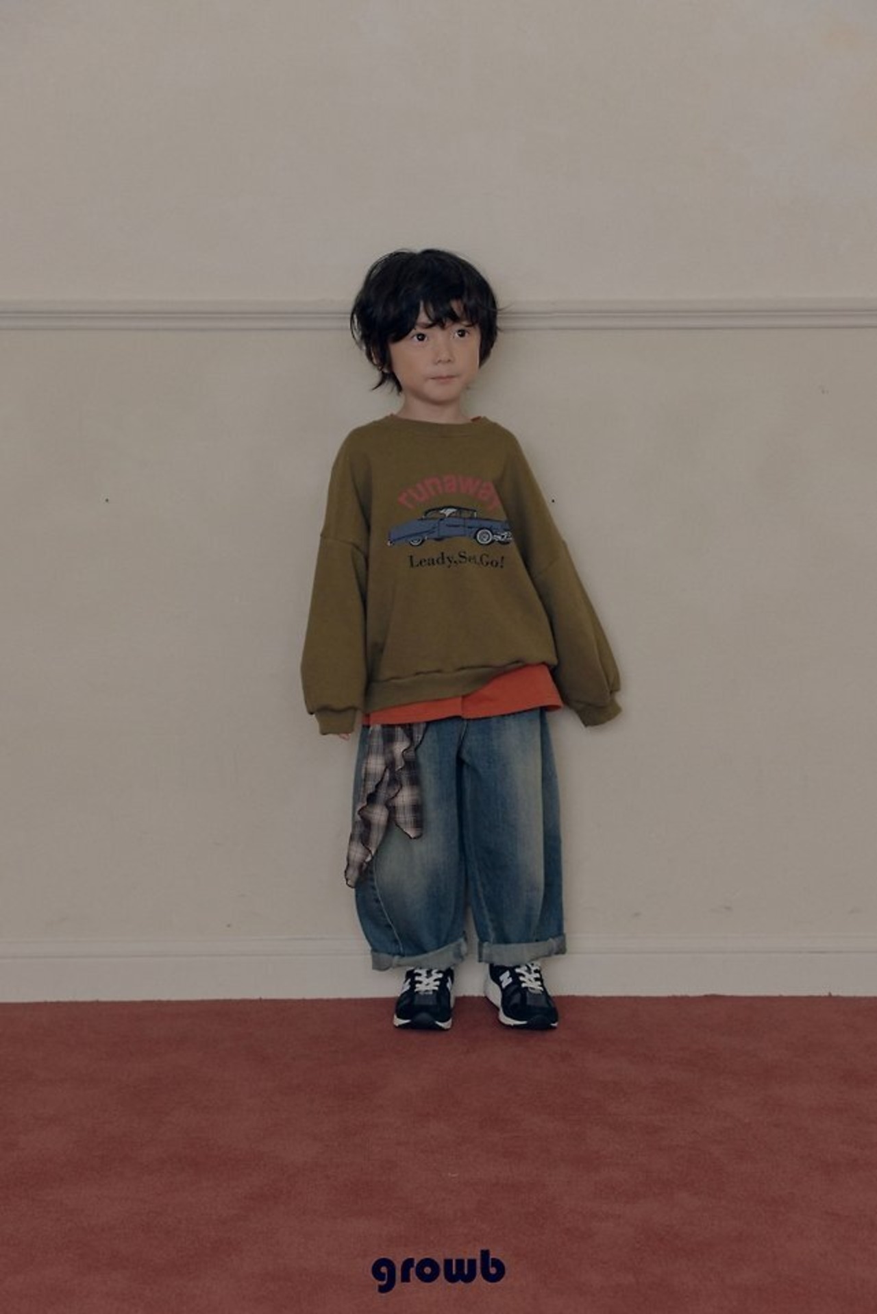 韓国子供服 / growb / ルート スウェット / 秋服 *XS~JM*