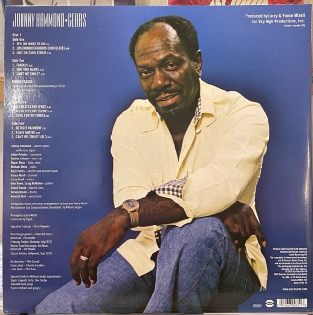 JOHNNY HAMMOND "GEARS" (WPACK LP) EAD RECORD