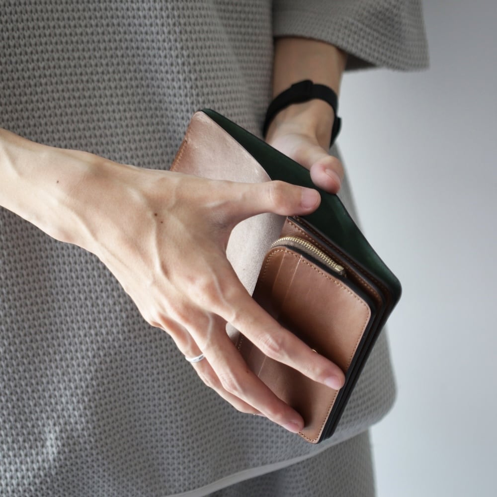 forme/Short Wallet (Cordovan×DOUBLE) -Black×Brown- | TheWeft