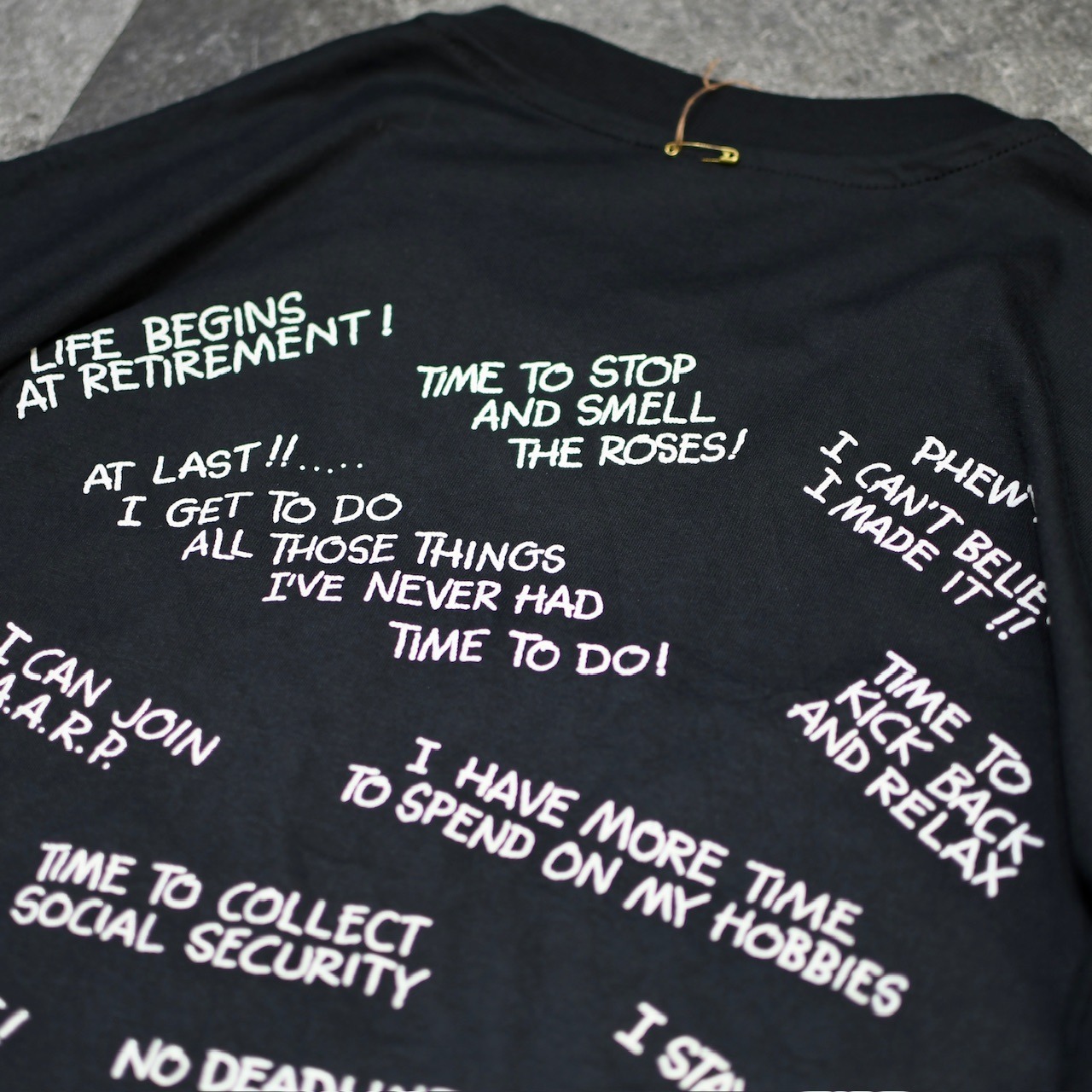91's RETIRED AT LAST print tee