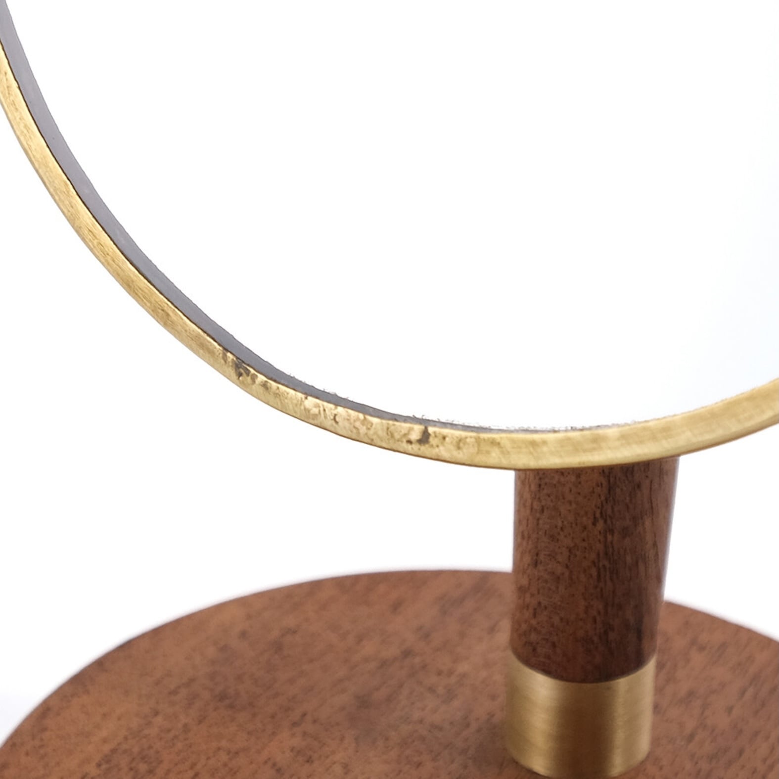 木と真鍮のオーバルスタンドミラー | 瀬尾商店