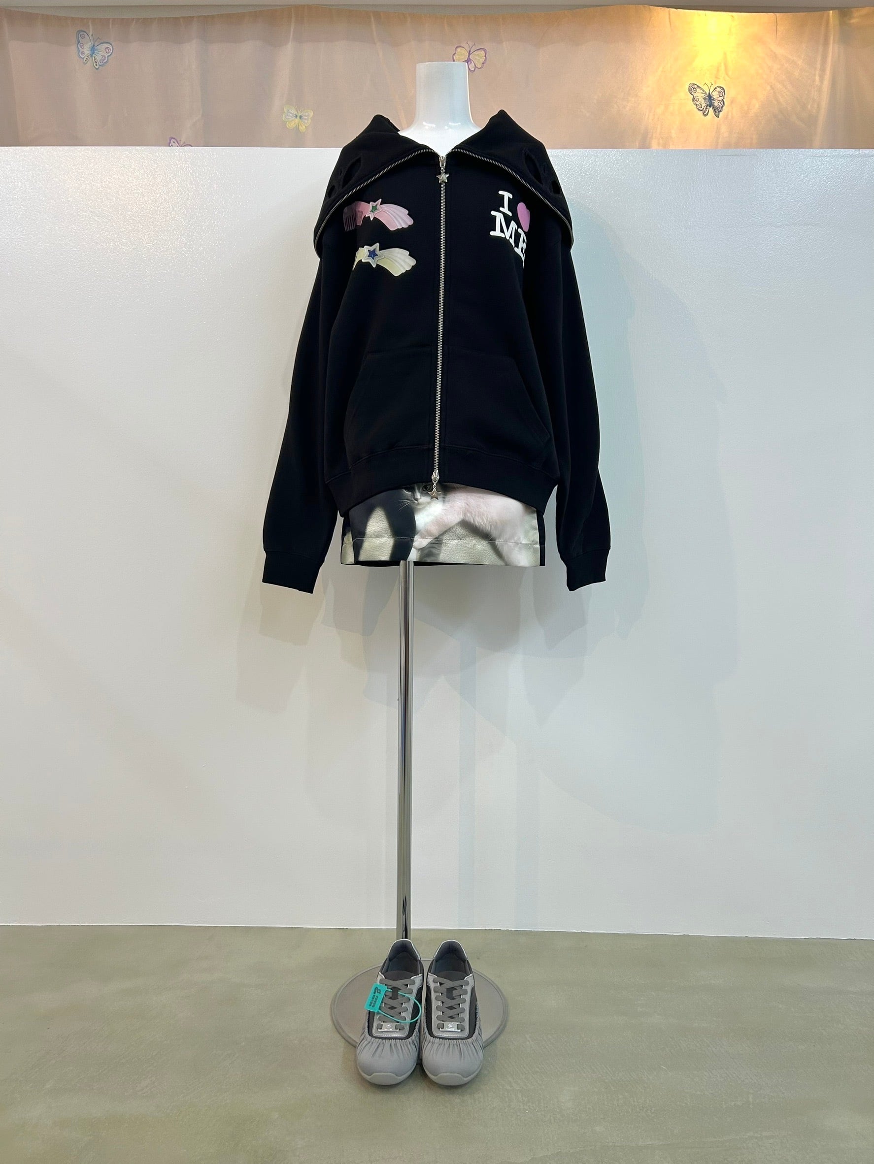 Ashley WILLIAMS butterfly hoodie / maltese black | itimi