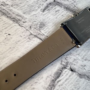 【最終処分SALE】TIFFANY ティファニーイーストウエストミ二  時計 ブルー A-9221