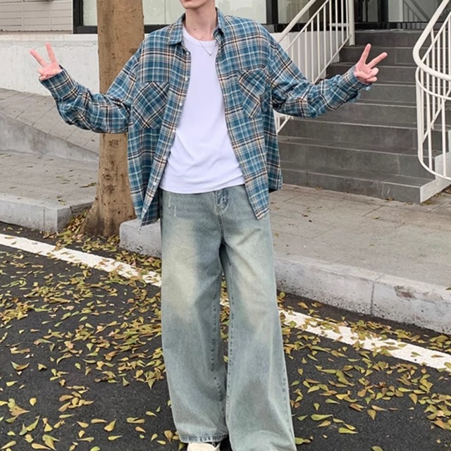 デザインチェックシャツ　2colors　00220