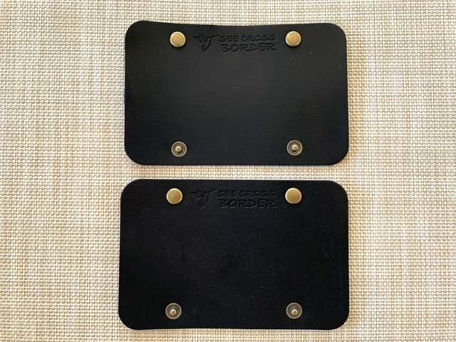 Leather Handle Cover / Black (2 pieces set)