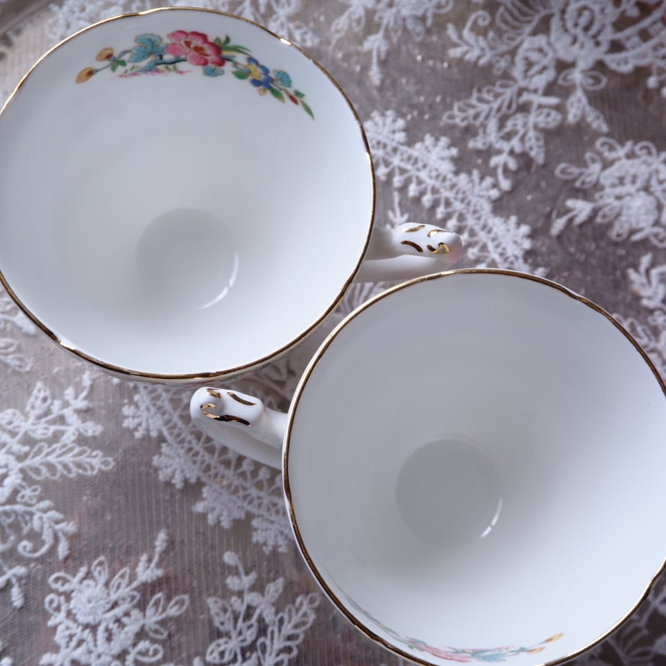 タロット20 審判 】英国コールポート製ミングローズ 極美品トリオ2客＋