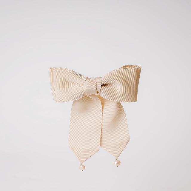 SILK  SATIN  BOW - NOIR