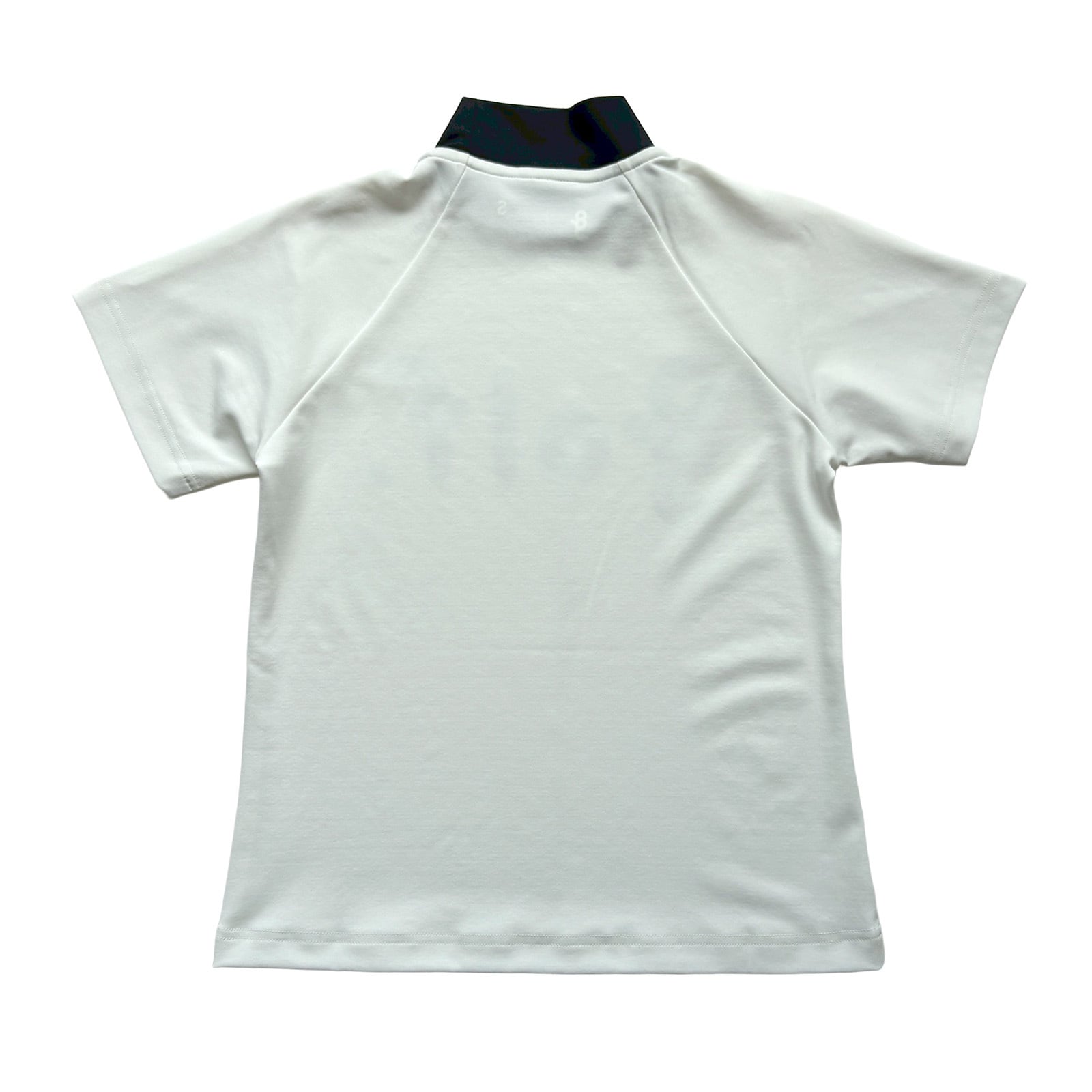 WOMEN'S】LOGO PRINT MOCK NECK SHIRT -OFF WHITE / BLACK- | 8G SHOOT