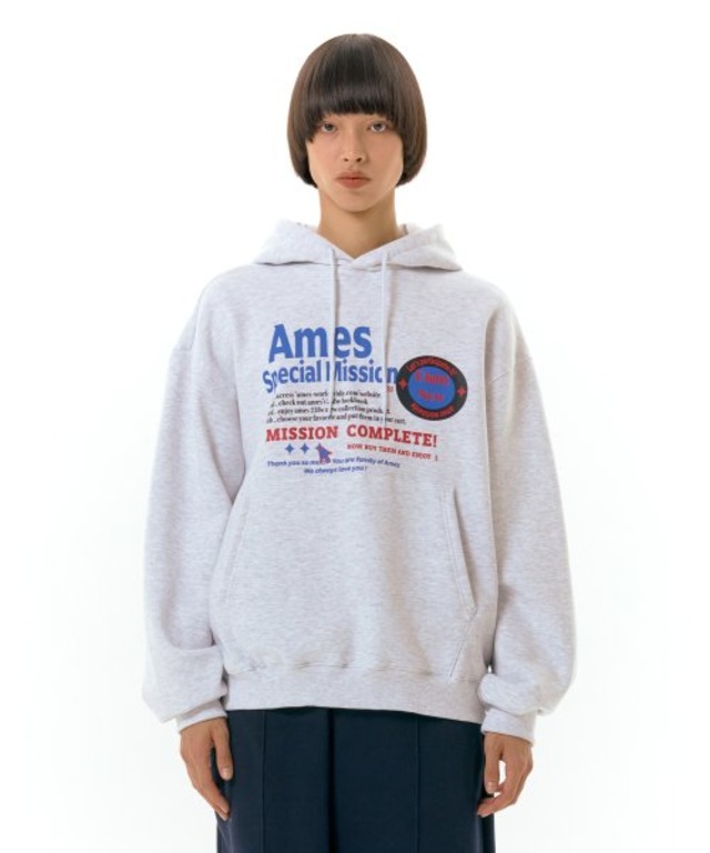 [AMES-WORLDWIDE] NEW MISSION HOODIE GREY