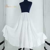 【フラメンコ衣装】ホワイト prima boutique プリマブティック ペチコート ファルダ スカート 白 無地 爽やか 真っ白 シンプル