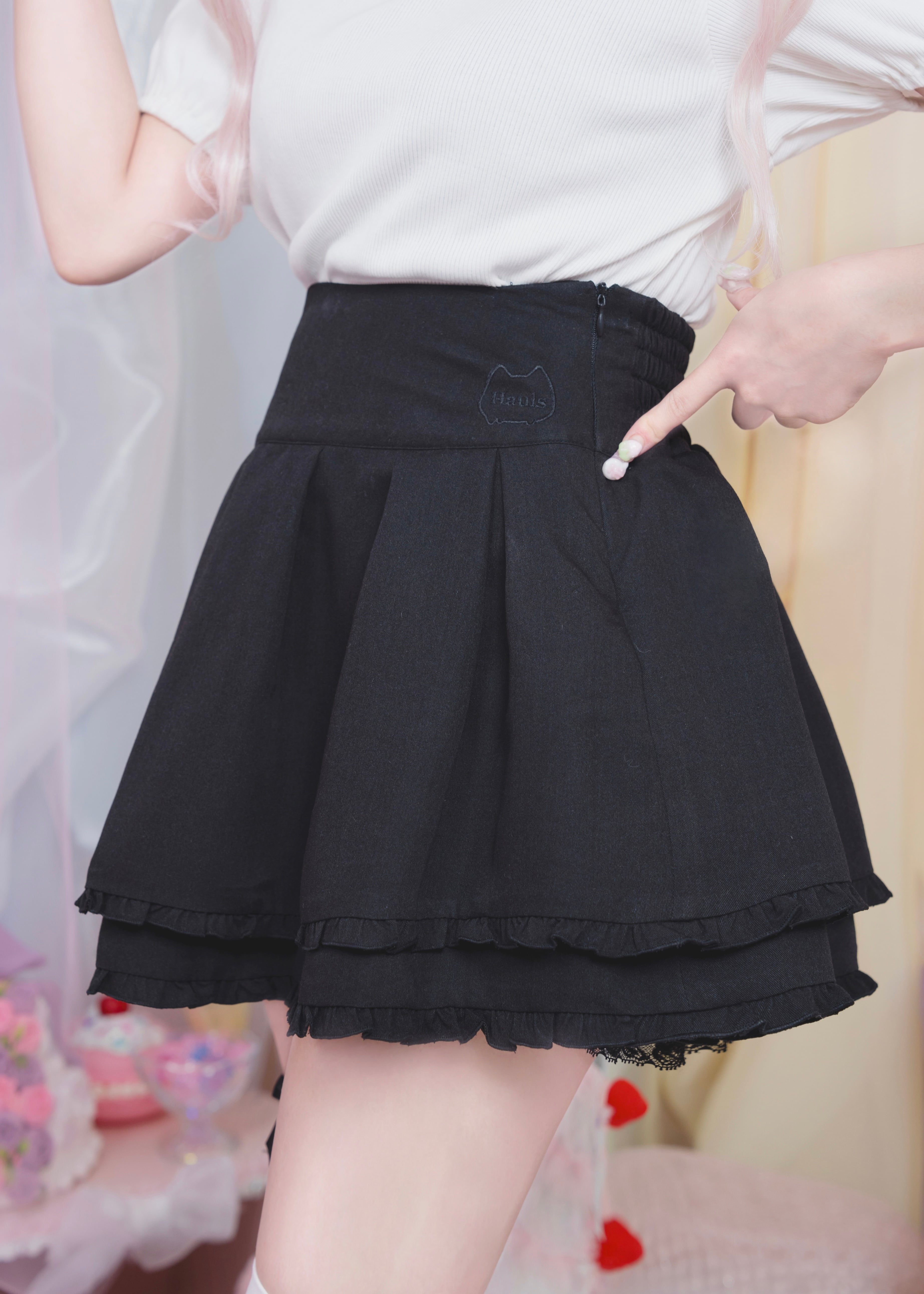 Hauls ティアードふりⅹ2ミニⅹ2スカート