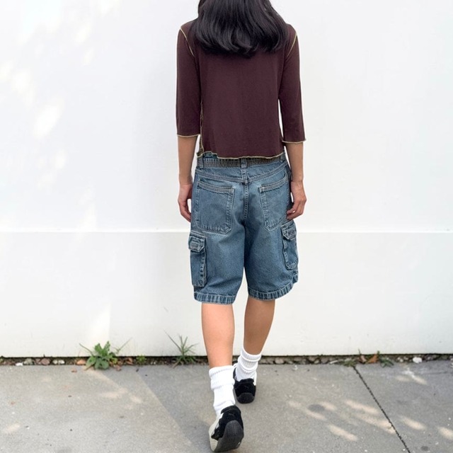 【LADIES】Y2K Patchwork Mesh Top - Fit S-M