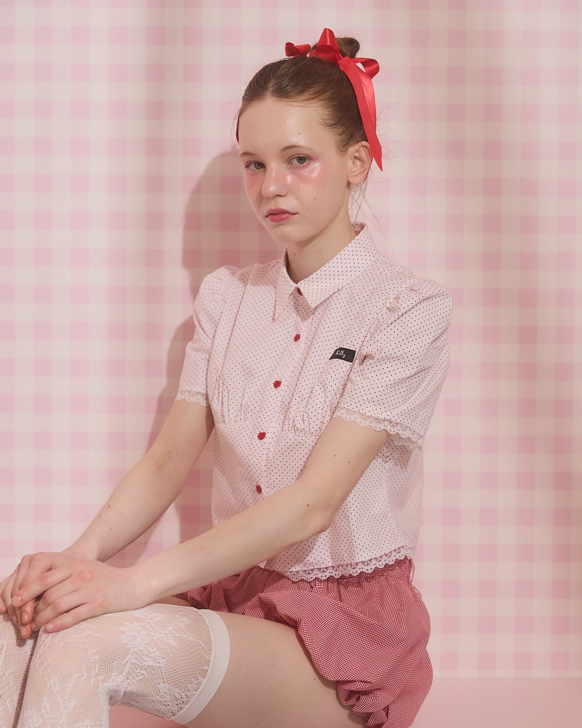lilLilly シースループルオーバー red ベアトップス | lilLilly official webstore