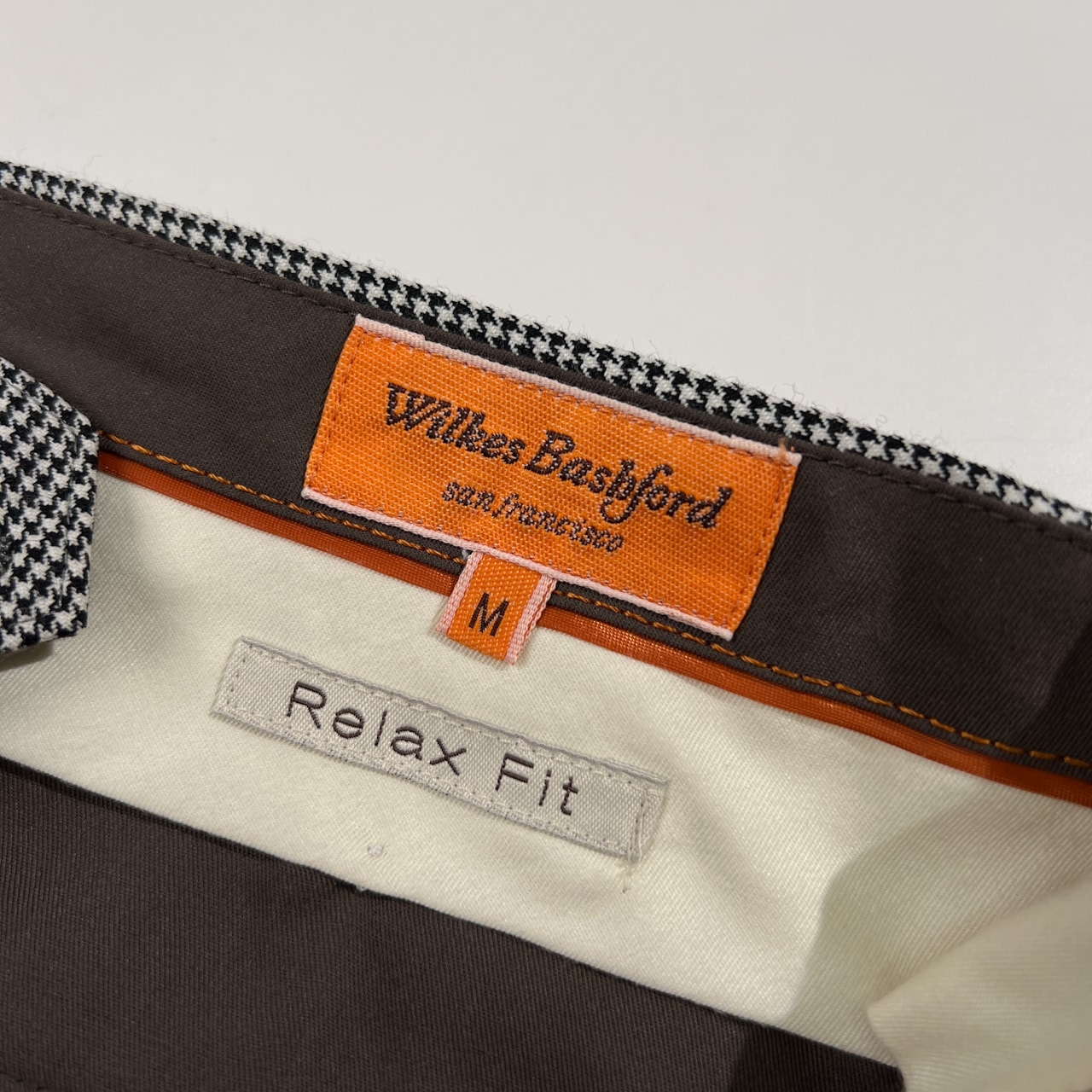 WILKES BASHFORD ウィルクスバシュフォード タカキュー 千鳥格子 裾ダブル スラックスパンツ サイズ M /メンズ