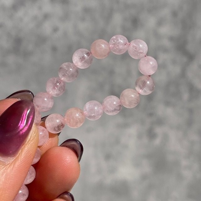 ブラジル産【モルガナイト ブレスレット】｜6mm玉｜アクセサリー｜天然石 パワーストーン