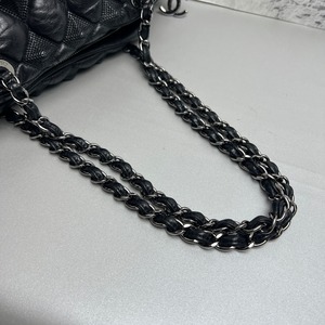 CHANEL シャネル ココマーク  ラムスキン ハンドバッグ ブラック A-10344