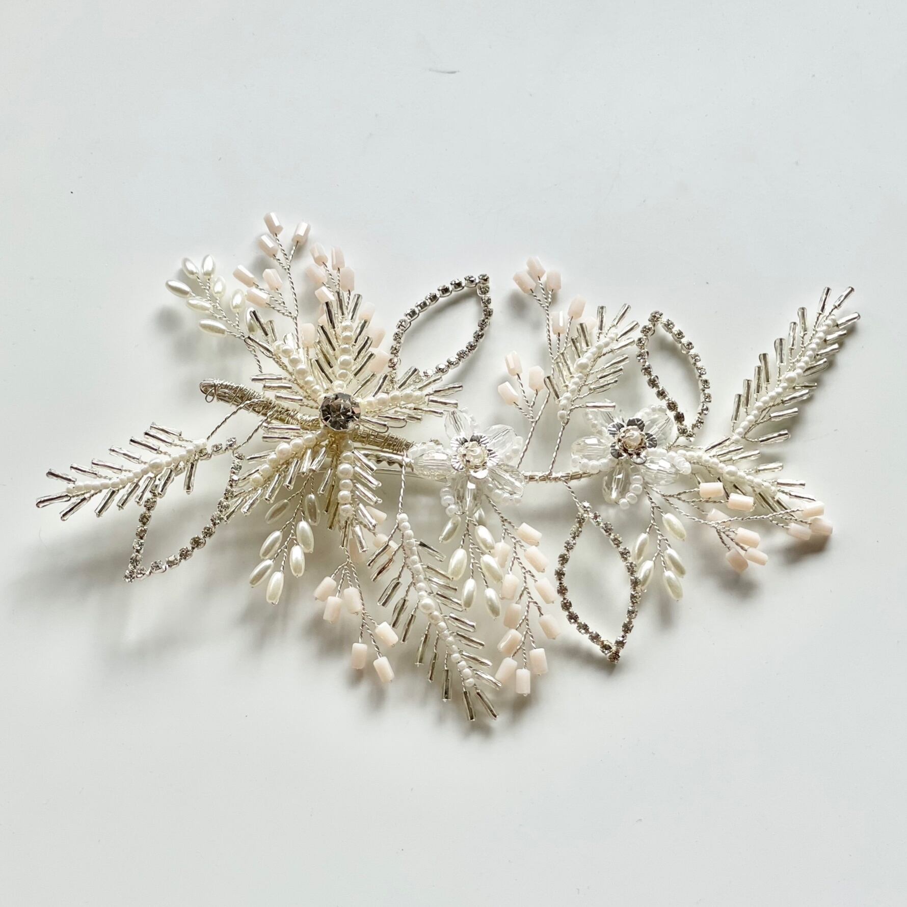 H-189 ウェディング アクセサリー 【フラワー ＆ ボタニカル ビーズ