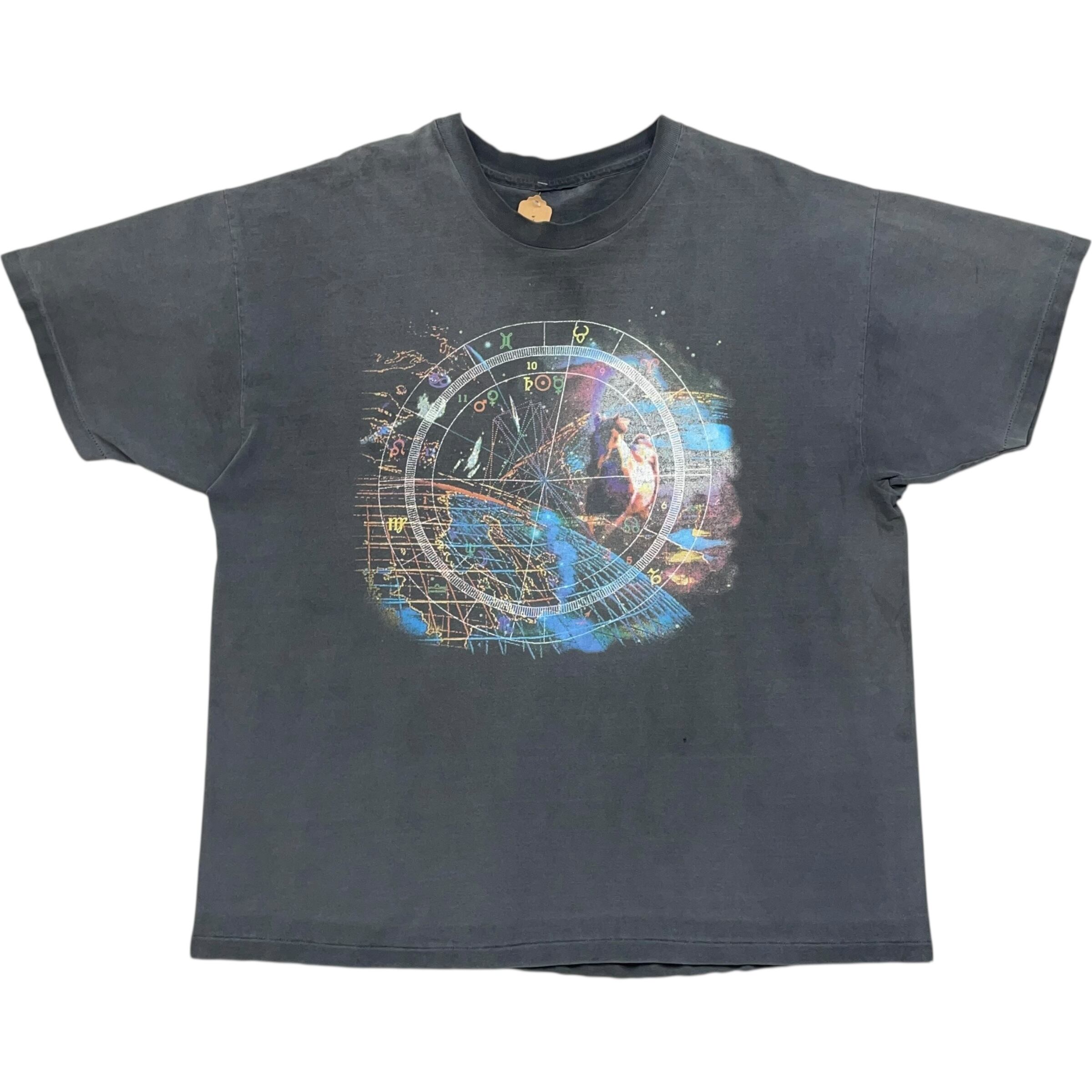 《XL》 unknown Tシャツ 両面プリント 星座 フェード シングルステッチ 右脇リペア no.7539