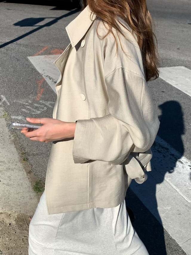 (予約) verveine / Michel soft short trench jacket 2color