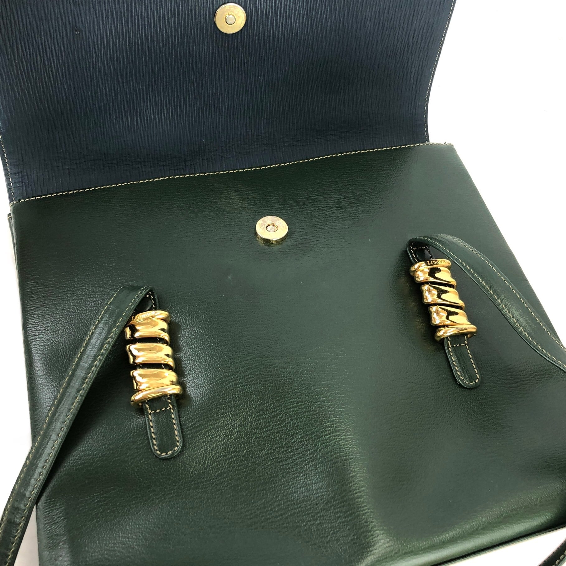 LOEWE ロエベ ベラスケス コンビレザー トートバッグ グリーン LOEWE ロエベ ベラスケス コンビレザー トートバッグ グリーン
