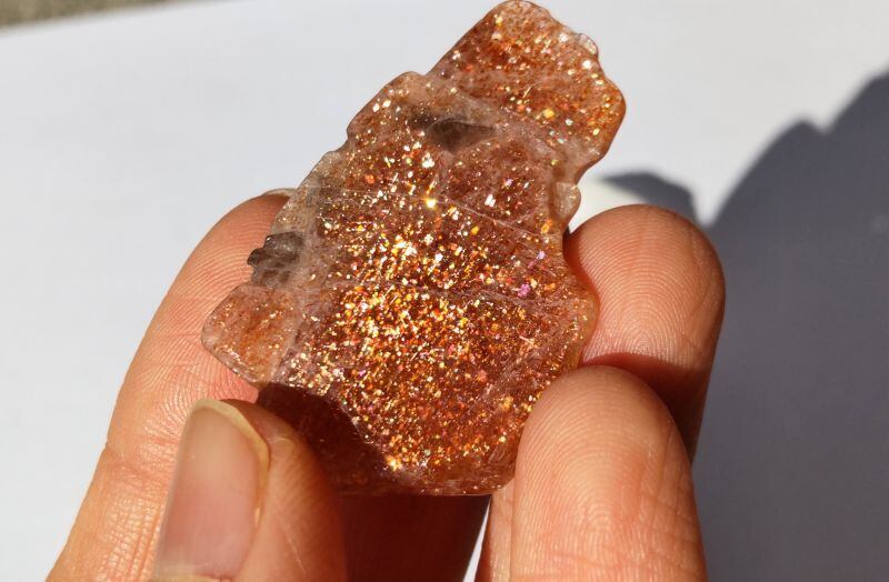 ∞超レア!宝石質レインボーラティス・サンストーン研磨原石、セール!