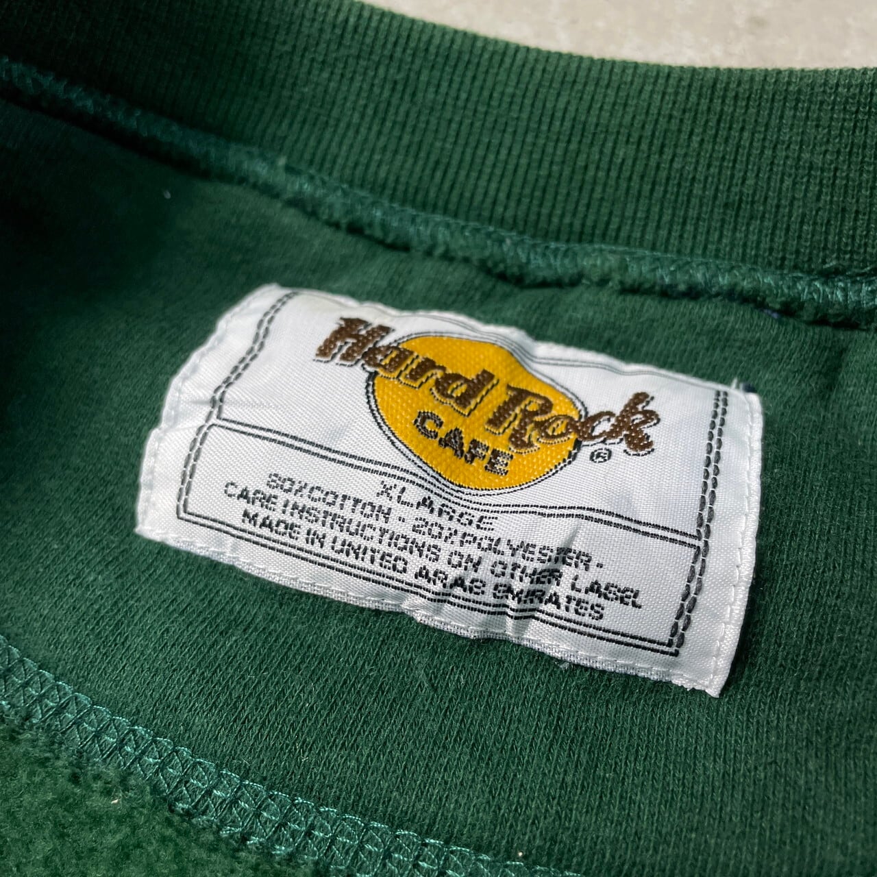 90年代 Hard Rock Cafe TOKYO ハードロックカフェ ロゴ刺繍 スウェットシャツ メンズXL 古着 90S ビンテージ ヴィンテージ  トレーナー グリーン 緑色【スウェット】 | cave 古着屋【公式】古着通販サイト