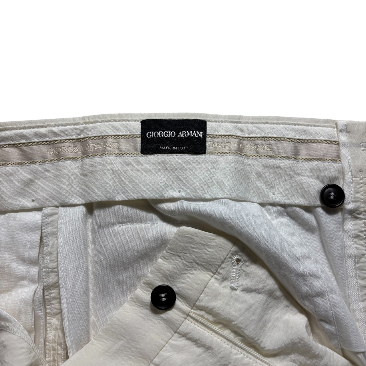 GIORGIO ARMANI white silk suits set-up