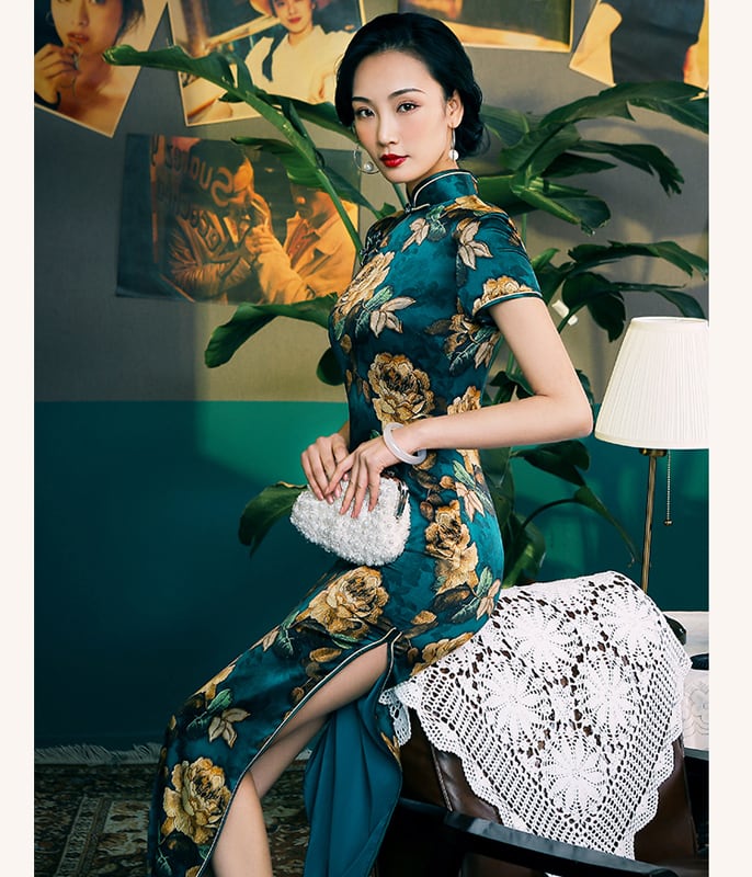 SHANGHAI TANG チャイナドレス シルクワンピース（LO1310 日常系  