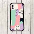 受注生産 iPhoneケース パステル有機形のポップ抽象｜ポップアブストラクト PABS033C