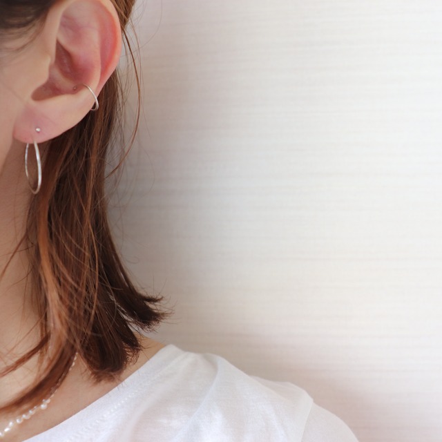 Hoop ear cuff/pierce (S/片耳)
